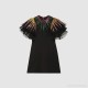Embroidered sequin tulle dress -  Women's Dresses 472314ZIE251000  472314 ZIE25 1000