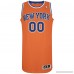 Men's New York Knicks Orange Custom Authentic Jersey - 1562163