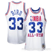 Mens Larry Bird Mitchell & Ness White 1990 All Star Game Authentic Basketball Jersey -   1834311