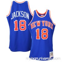 Mens New York Knicks Phil Jackson Mitchell & Ness Royal Blue 1972-73 Authentic Basketball Jersey -   1834364