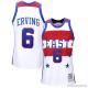 Mens Philadelphia 76ers Julius Erving Mitchell & Ness White All Star East 1980 Authentic Basketball Jersey -   1834309