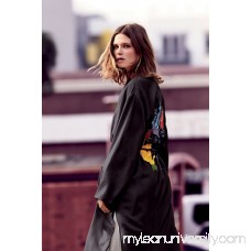 Black Embroidered Slouchy Duster 41183153